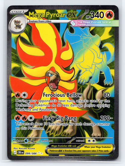 Mega Pyroar ex - #099/086 - ME04: Chaos Rising