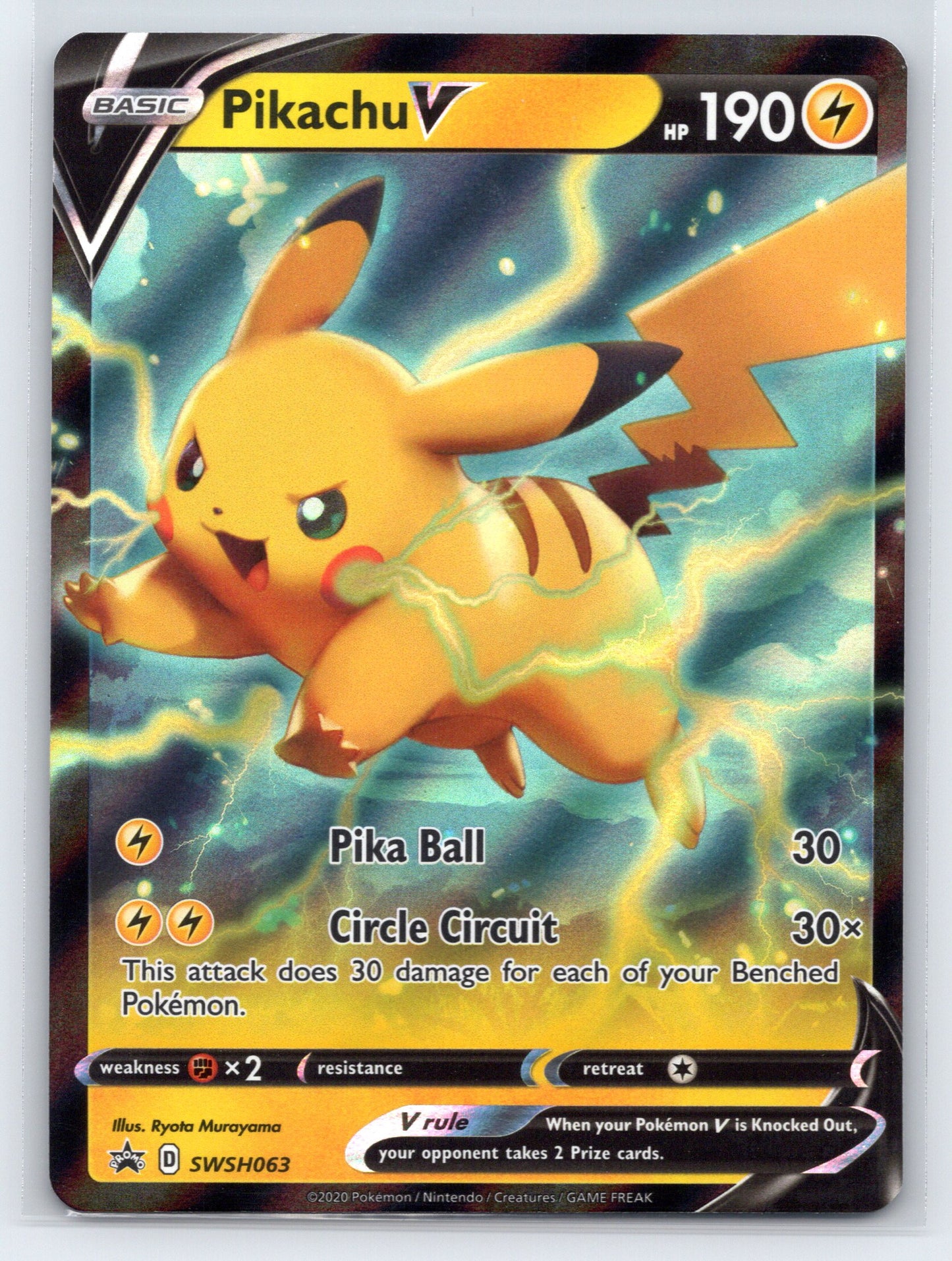 Pikachu V - #SWSH063 - SWSH: Sword & Shield Promo Cards