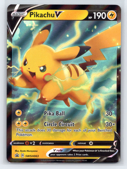 Pikachu V - #SWSH063 - SWSH: Sword & Shield Promo Cards