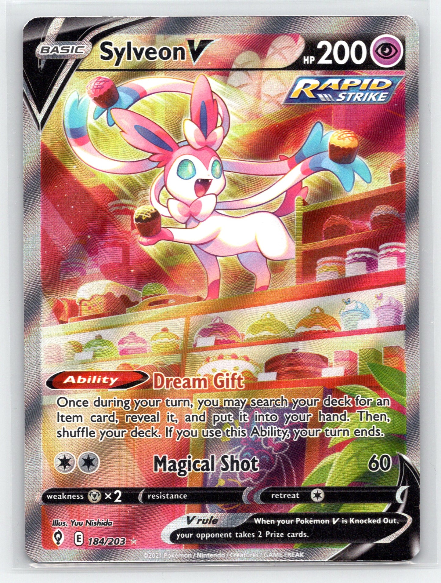 Sylveon V (Alternate Full Art) - #184/203 - SWSH07: Evolving Skies