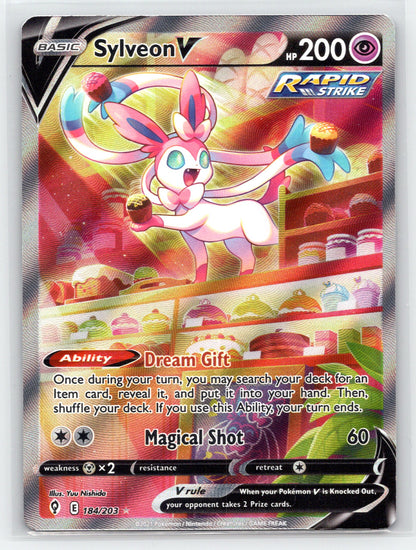Sylveon V (Alternate Full Art) - #184/203 - SWSH07: Evolving Skies