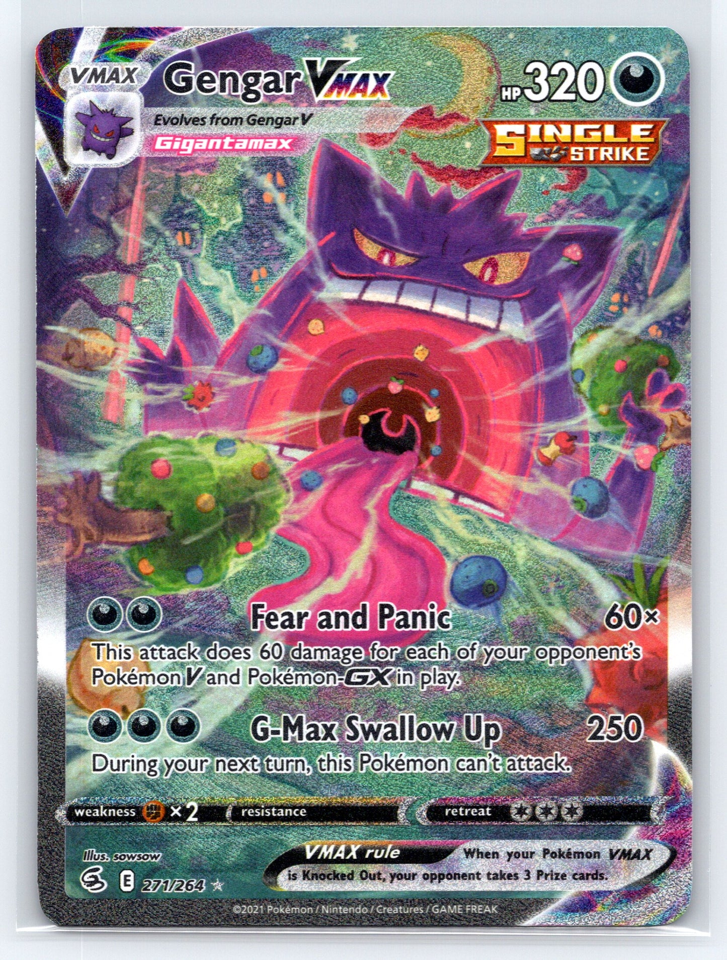 Gengar VMAX (Alternate Art Secret) - #271/264 - SWSH08: Fusion Strike
