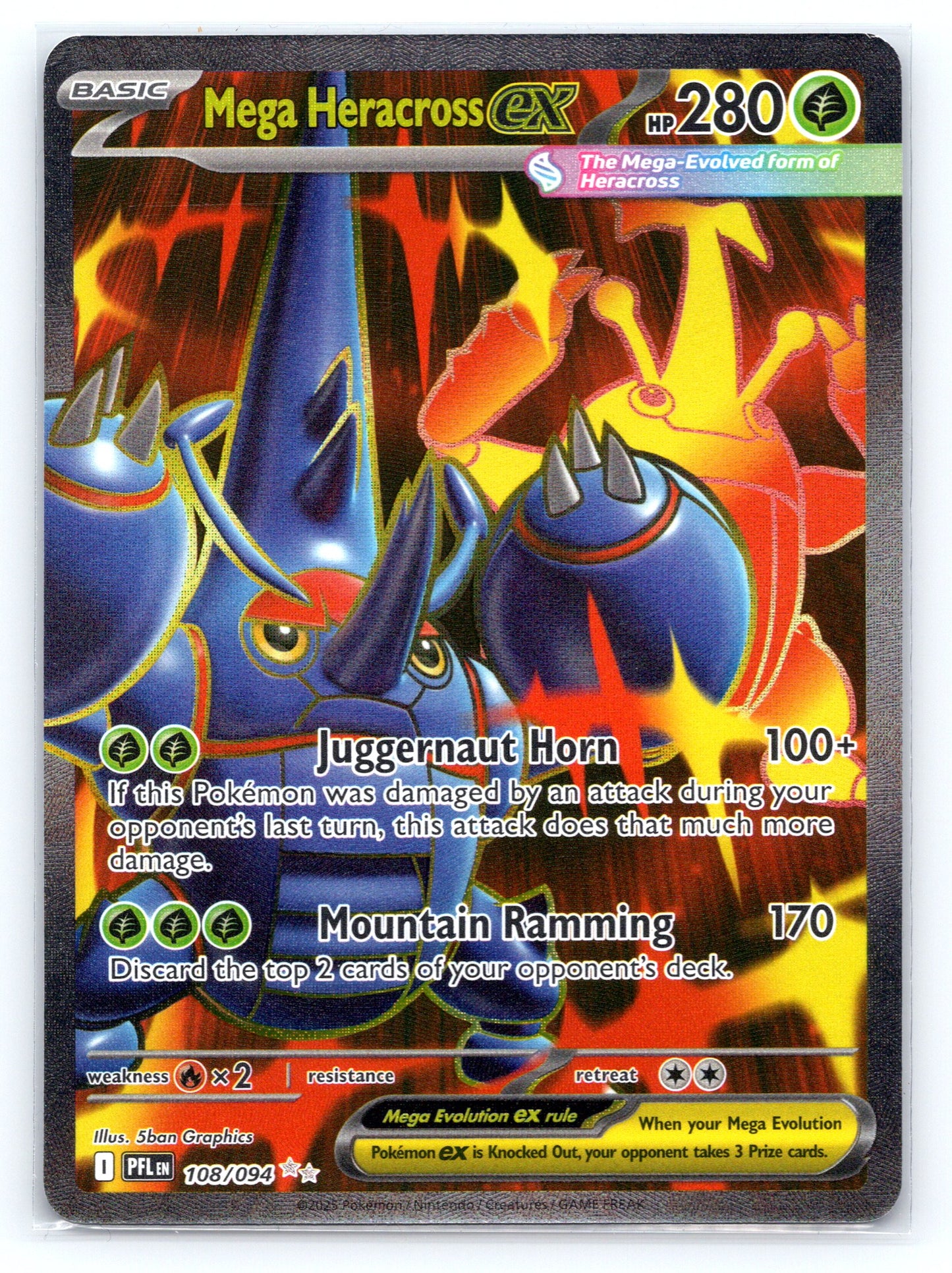 Mega Heracross ex - #108/094 - ME02: Phantasmal Flames