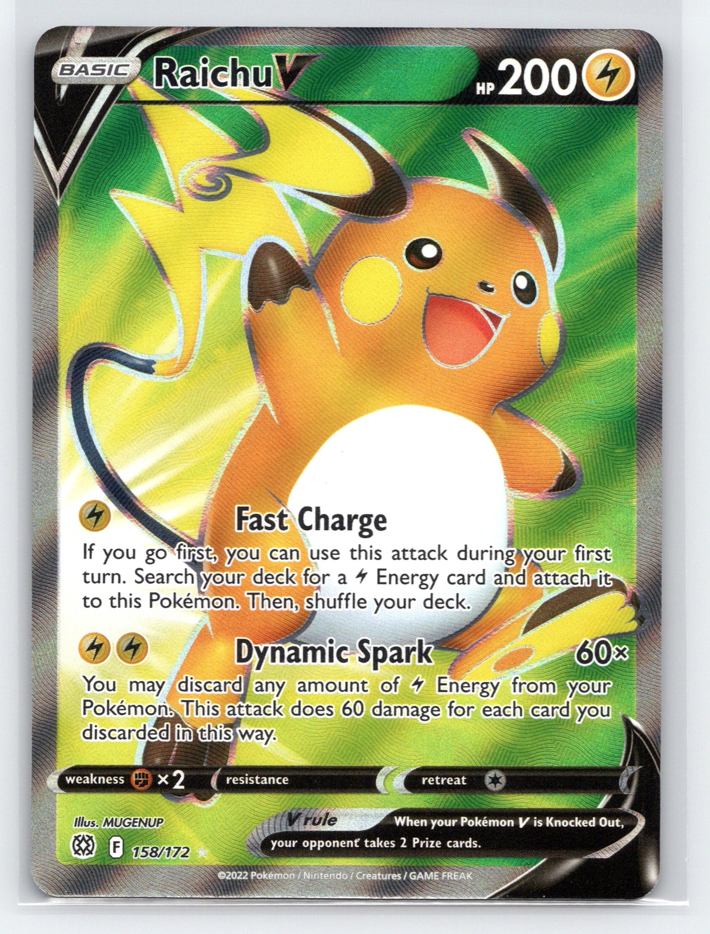 Raichu V (Full Art) - #158/172 - SWSH09: Brilliant Stars