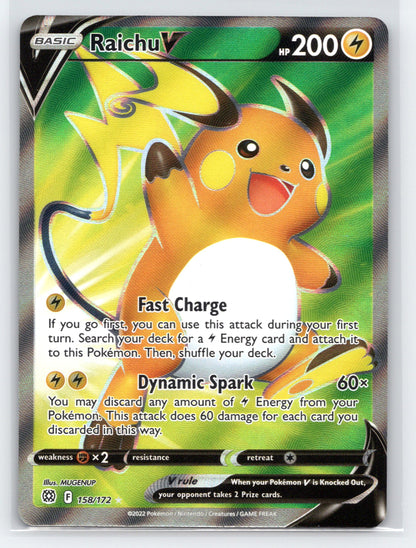 Raichu V (Full Art) - #158/172 - SWSH09: Brilliant Stars