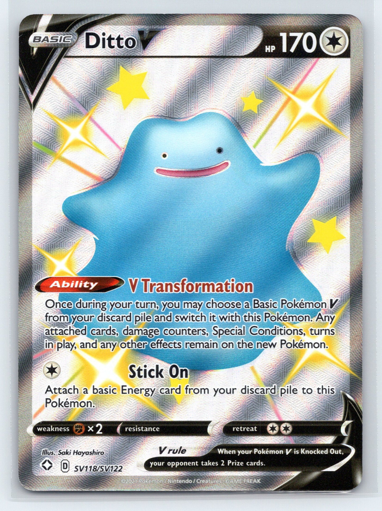 Ditto V - #SV118/SV122 - Shining Fates: Shiny Vault