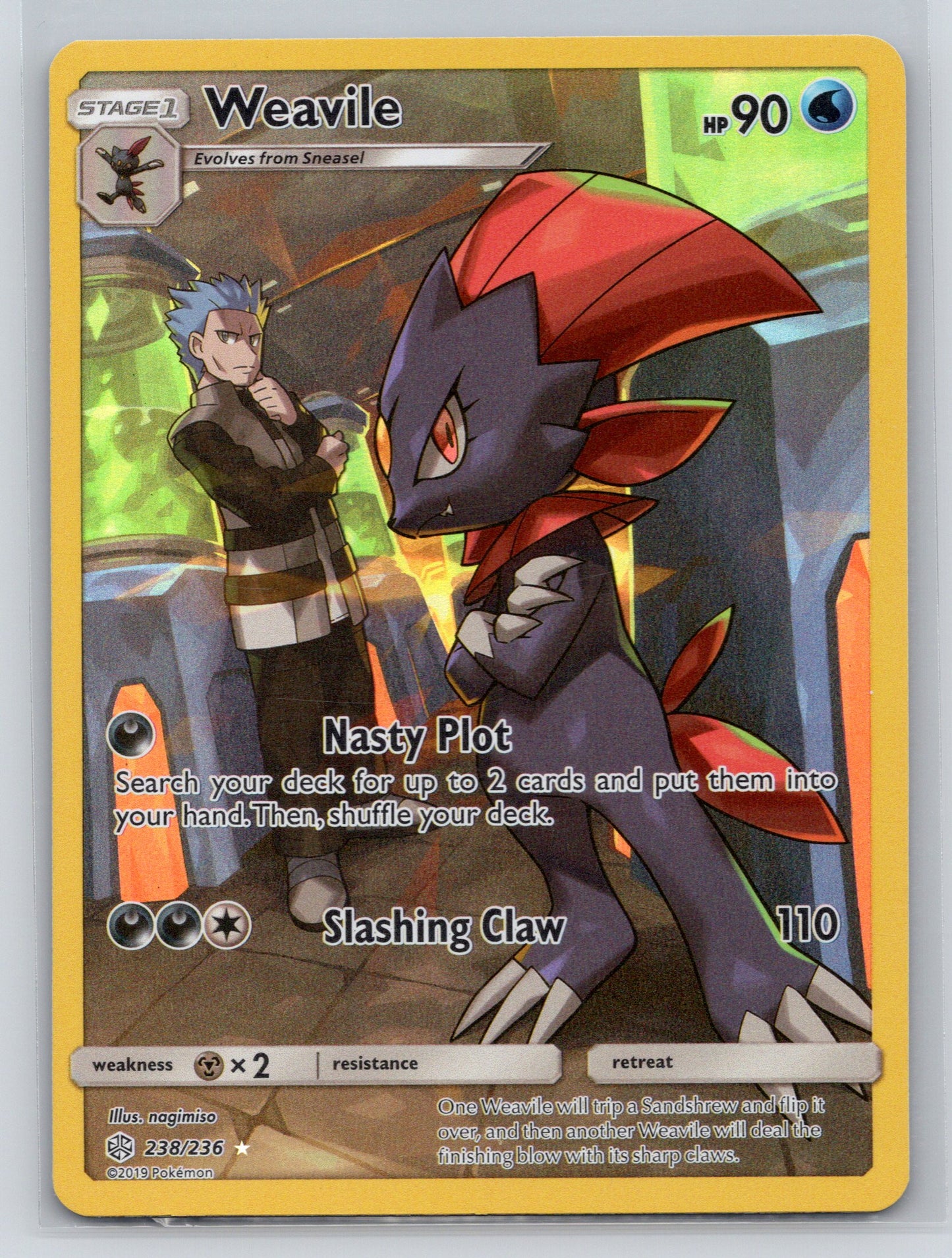 Weavile (Secret) - #238/236 - SM - Cosmic Eclipse