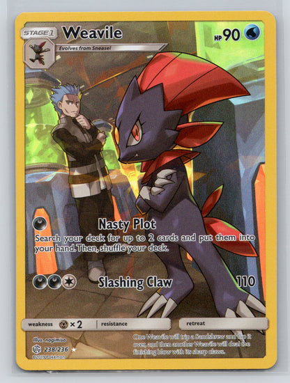Weavile (Secret) - #238/236 - SM - Cosmic Eclipse