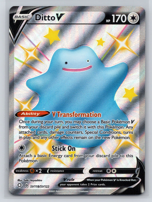 Ditto V - #SV118/SV122 - Shining Fates: Shiny Vault