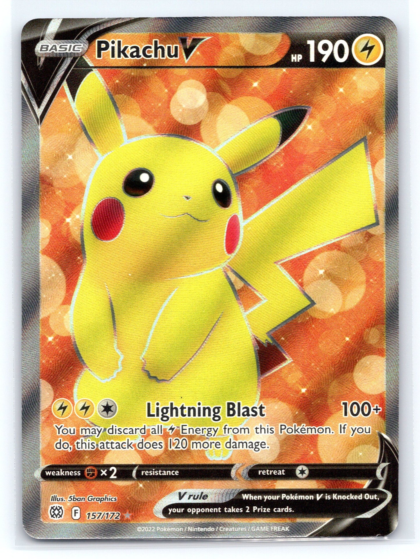 Pikachu V (Full Art) - #157/172 - SWSH09: Brilliant Stars