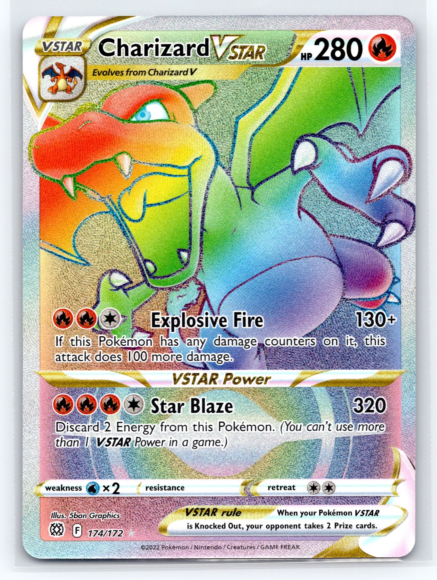 Charizard VSTAR (Secret) - #174/172 - SWSH09: Brilliant Stars