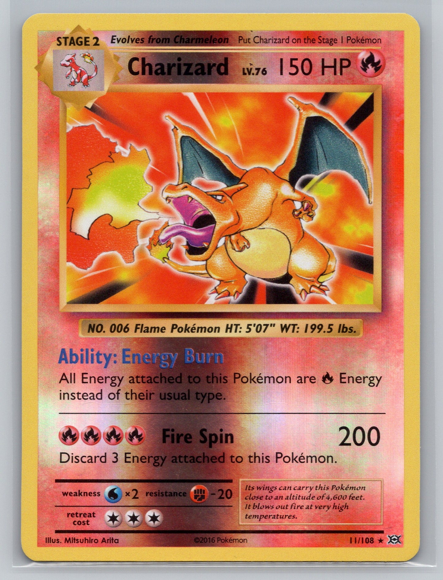 Charizard - #11/108 - XY - Evolutions Reverse Holofoil