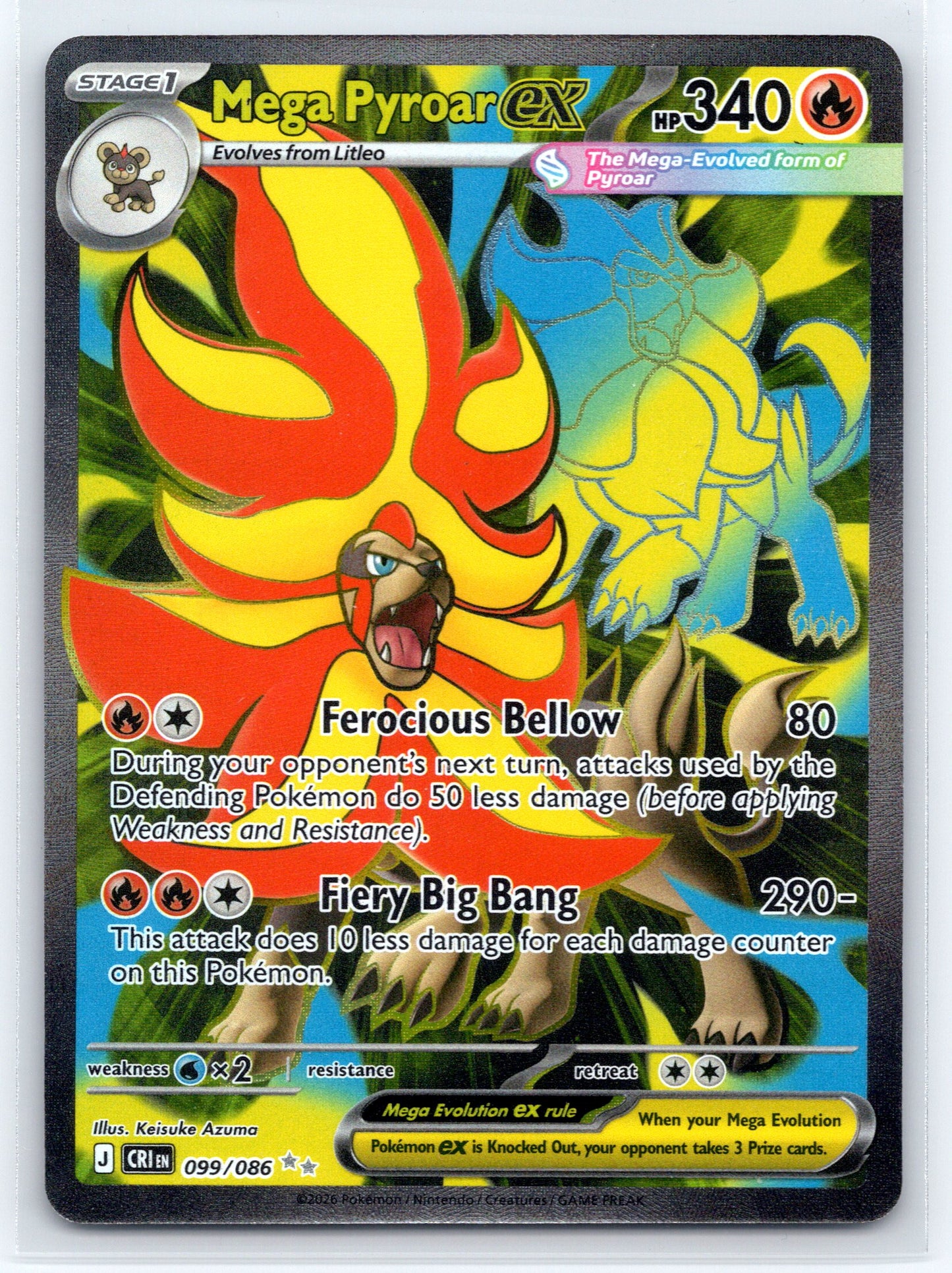 Mega Pyroar ex - #099/086 - ME04: Chaos Rising