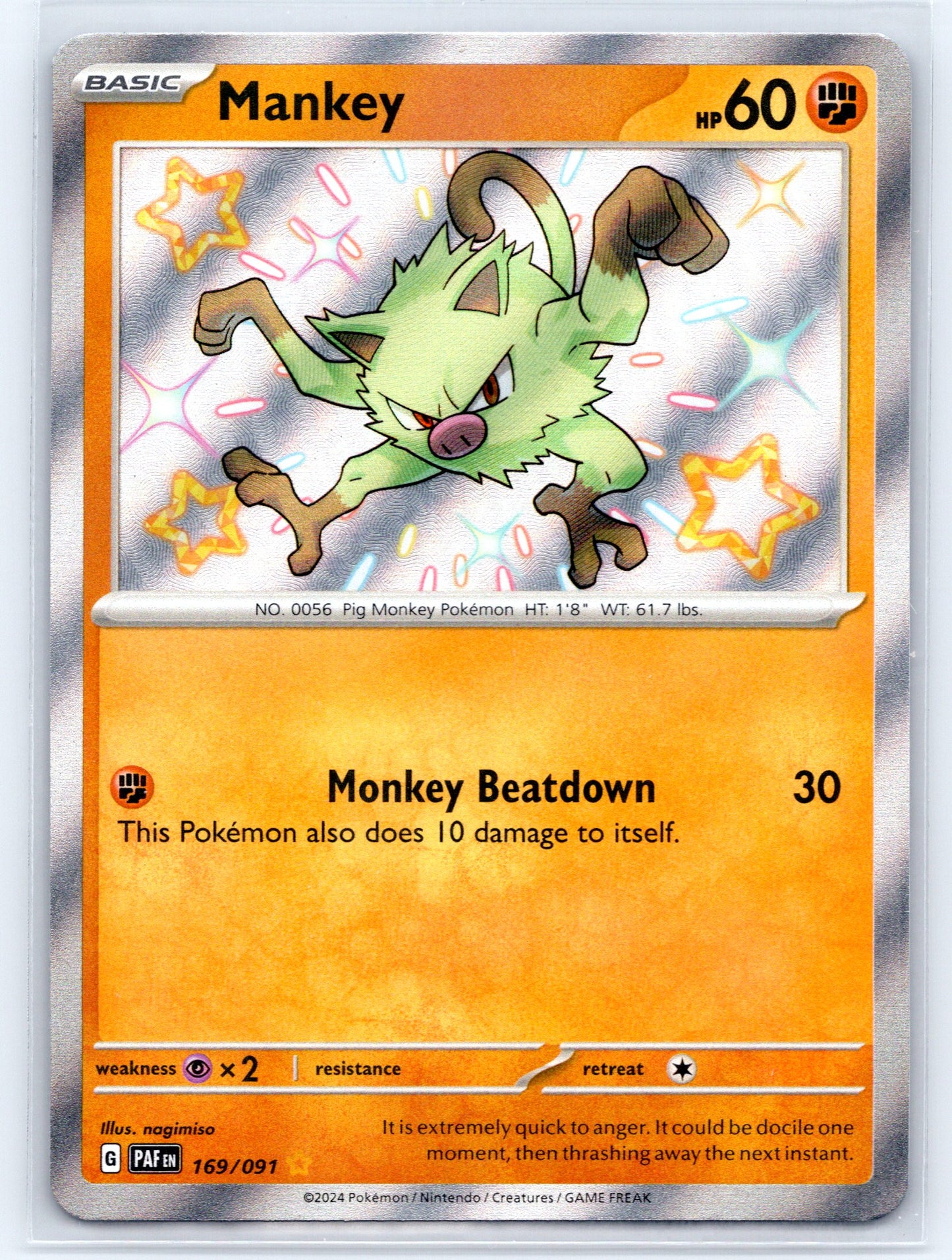 Mankey - #169/091 - SV: Paldean Fates