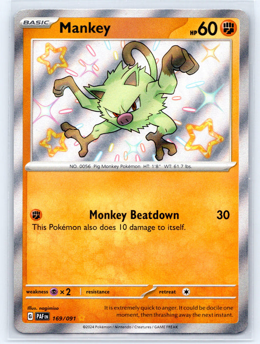 Mankey - #169/091 - SV: Paldean Fates