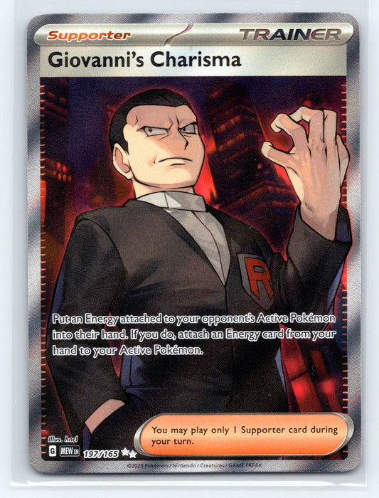 Giovanni's Charisma - #197/165 - SV2a: Pokemon Card 151