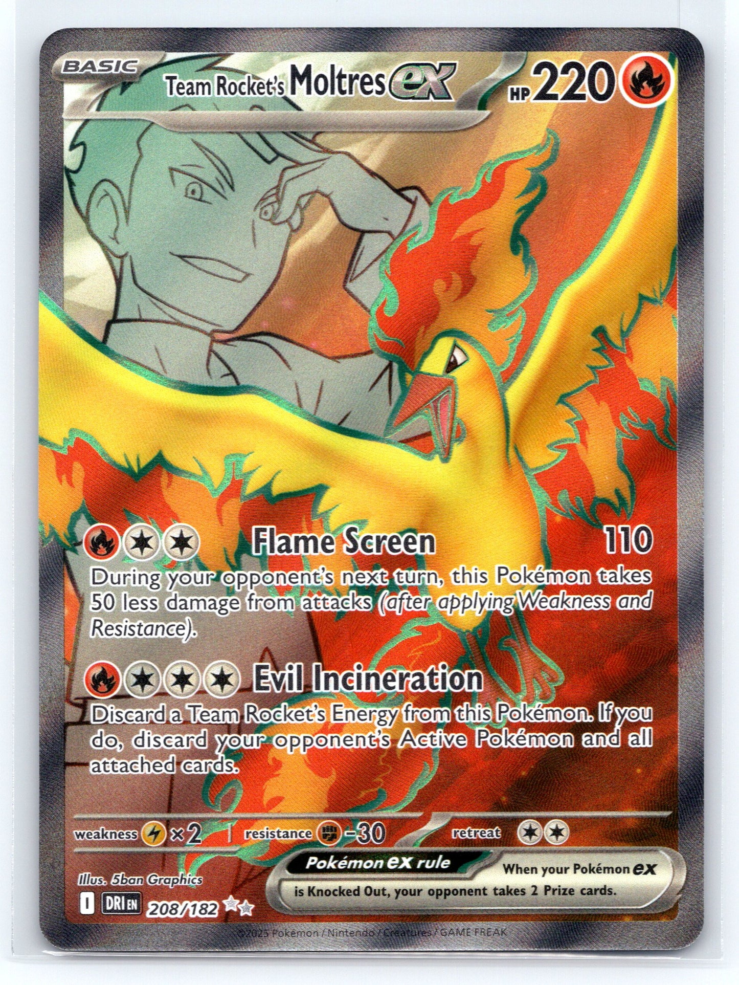 Team Rocket's Moltres ex - #208/182 - SV10: Destined Rivals