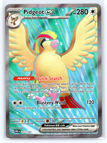 Pidgeot ex - #217/197 - SV03: Obsidian Flames