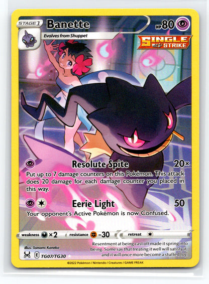 Banette - #TG07/TG30 - SWSH11: Lost Origin Trainer Gallery