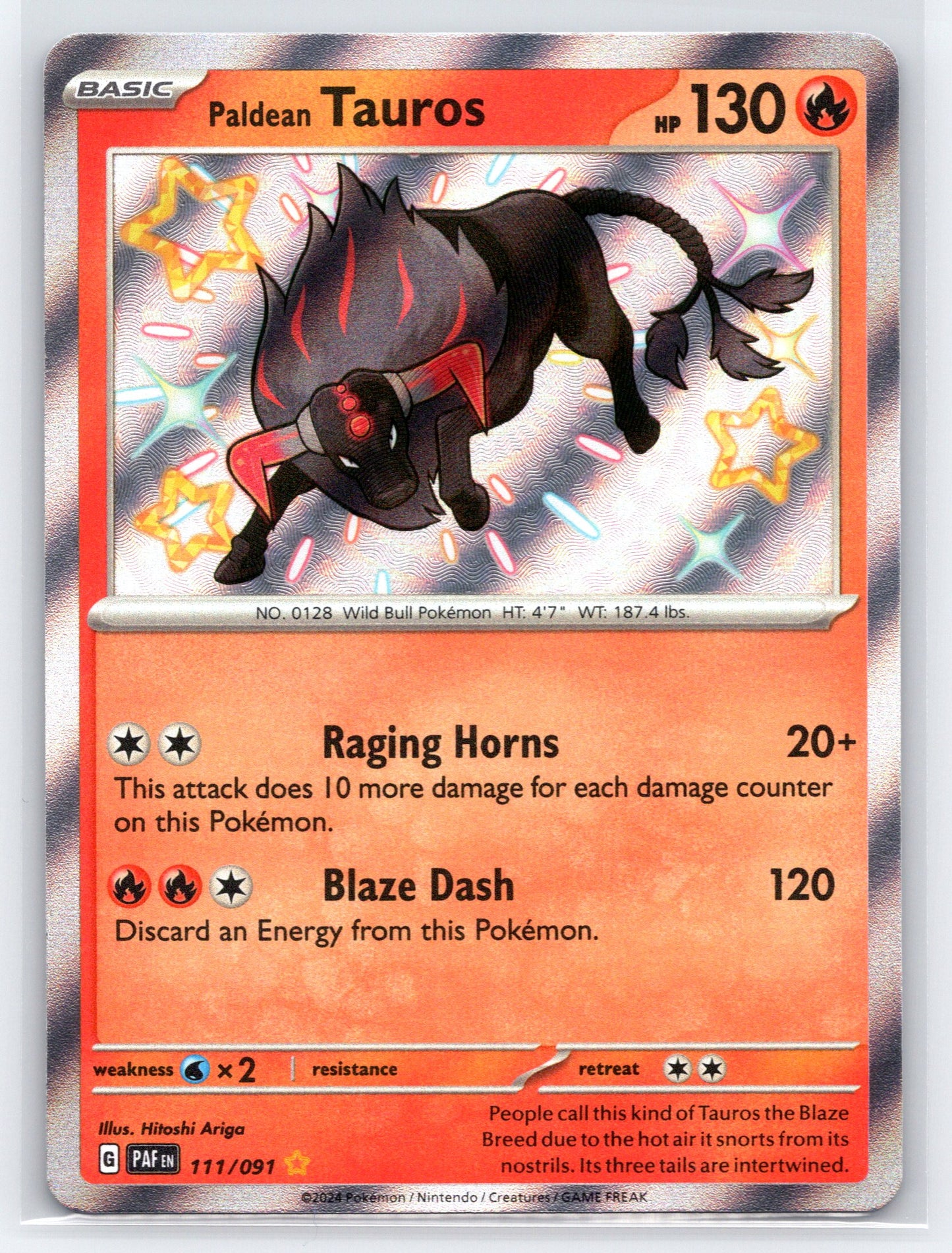 Paldean Tauros - #111/091 - SV: Paldean Fates