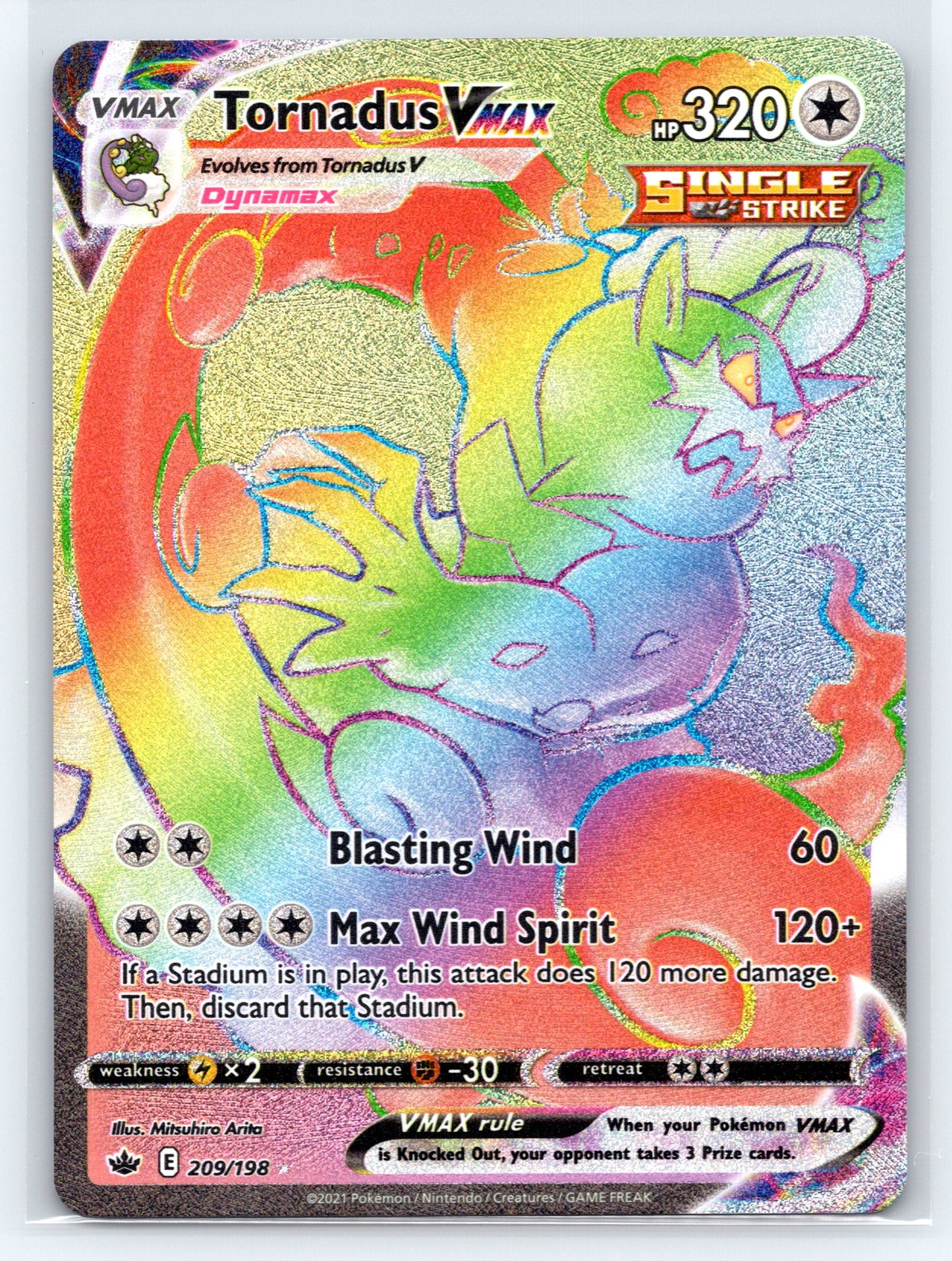 Tornadus VMAX (Secret) - #209/198 - SWSH06: Chilling Reign