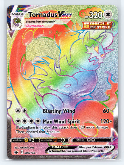 Tornadus VMAX (Secret) - #209/198 - SWSH06: Chilling Reign