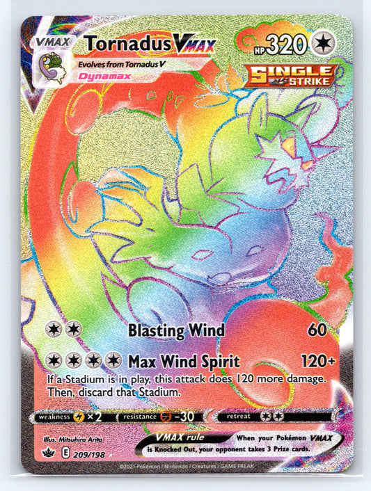 Tornadus VMAX (Secret) - #209/198 - SWSH06: Chilling Reign