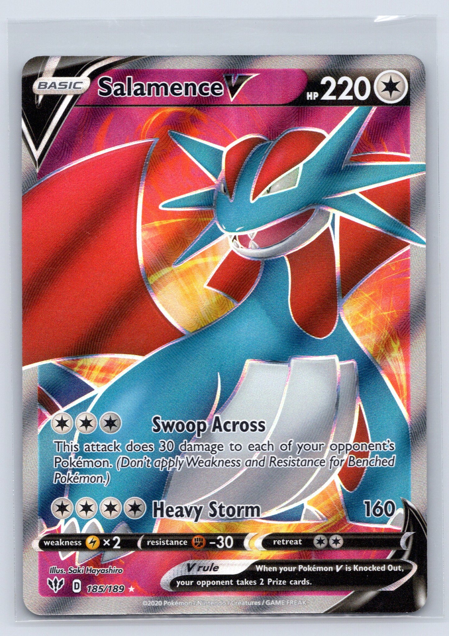 Salamence V (Full Art) - #185/189 - SWSH03: Darkness Ablaze