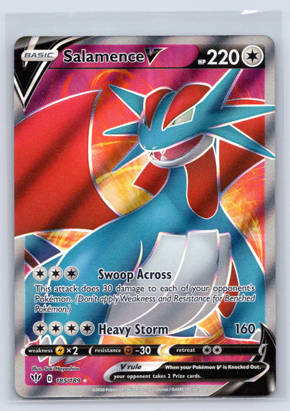 Salamence V (Full Art) - #185/189 - SWSH03: Darkness Ablaze