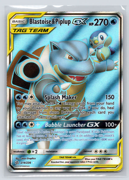 Blastoise & Piplup GX (Full Art) - #214/236 -