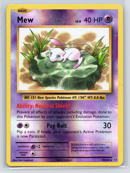 Mew - #53/108 - XY - Evolutions (Reverse Holo)