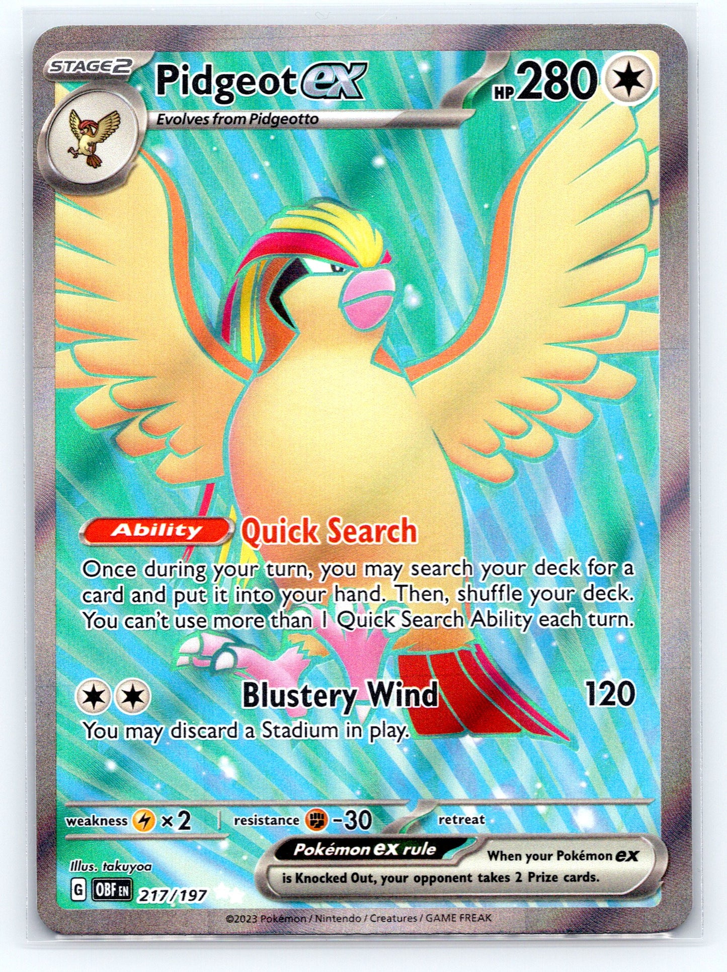 Pidgeot ex - #217/197 - SV03: Obsidian Flames