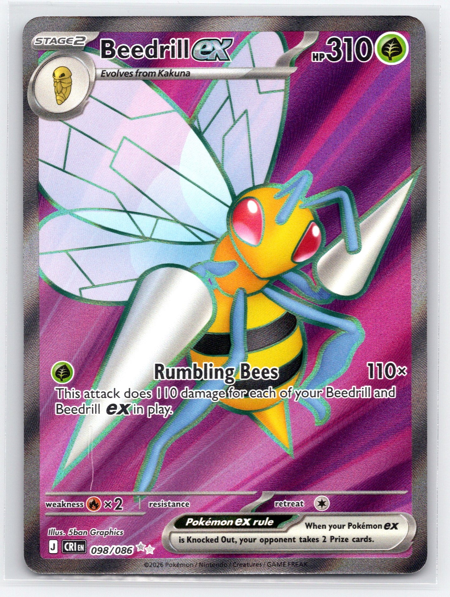 Beedrill ex - #098/086 - ME04: Chaos Rising