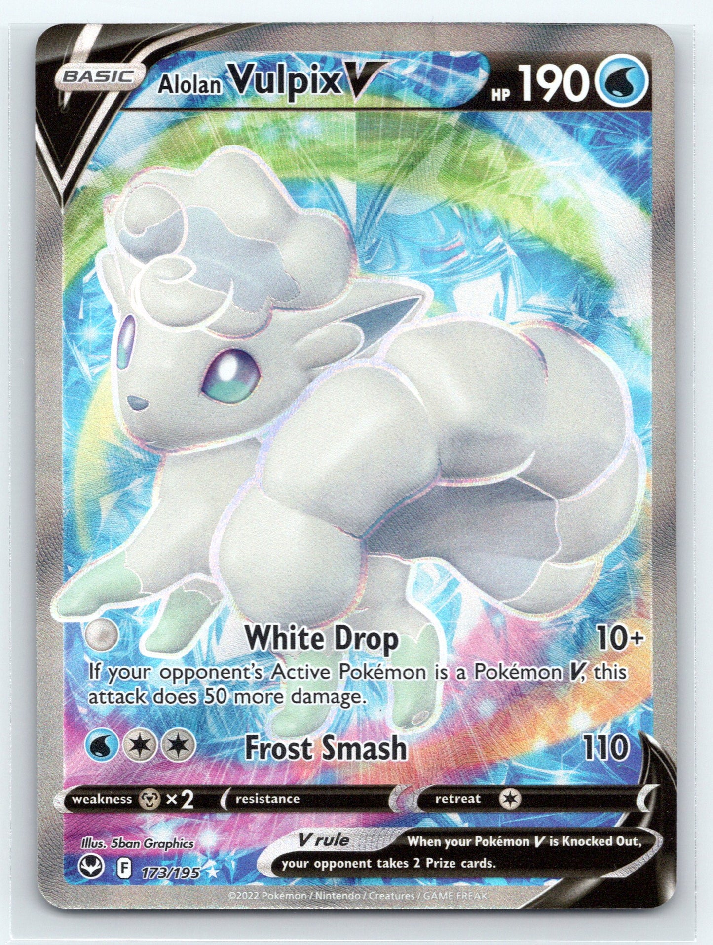 Alolan Vulpix V (Full Art) - #173/195 - SWSH12: Silver Tempest