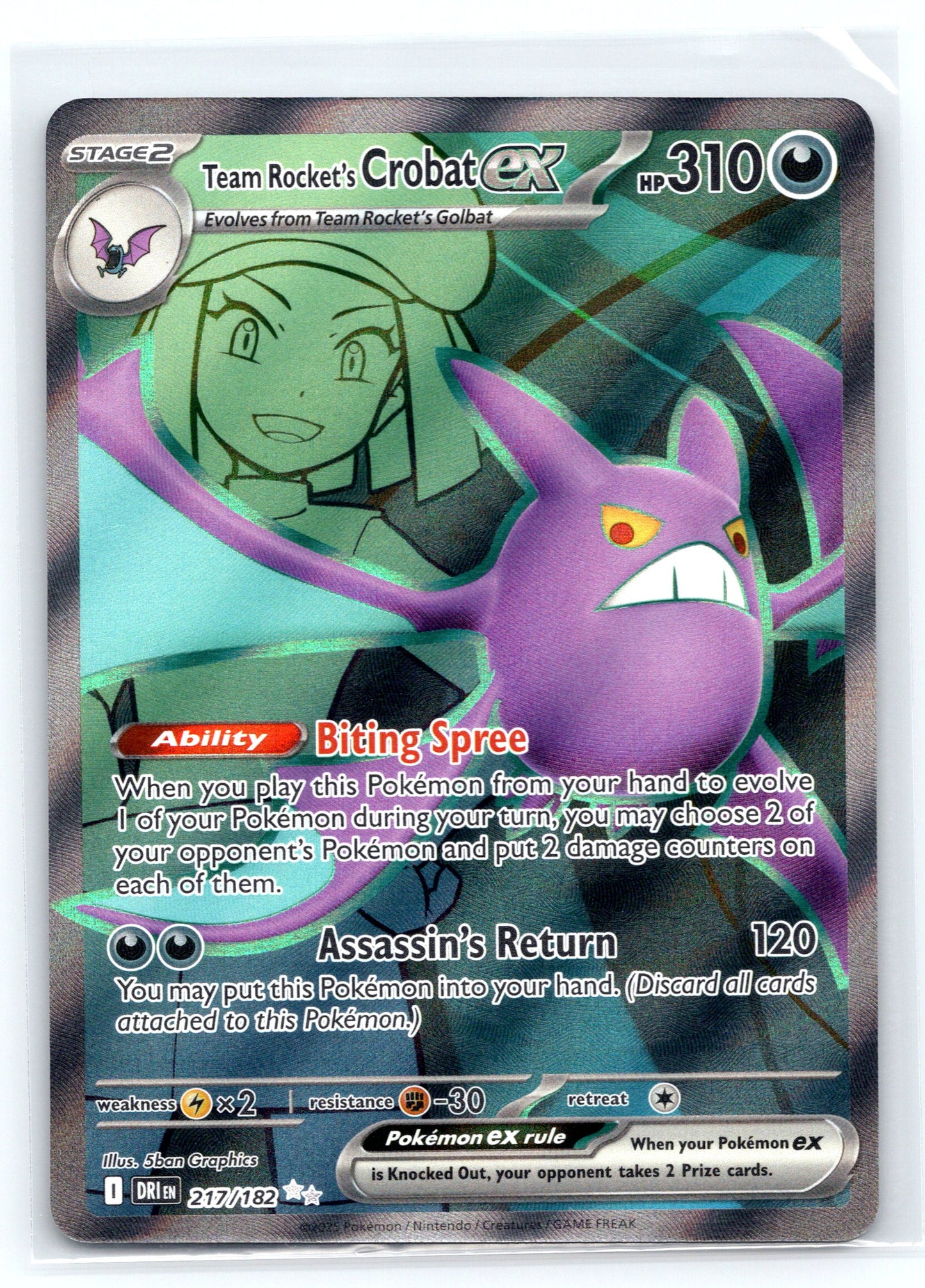 Team Rocket's Crobat ex - #217/182 - SV10: Destined Rivals