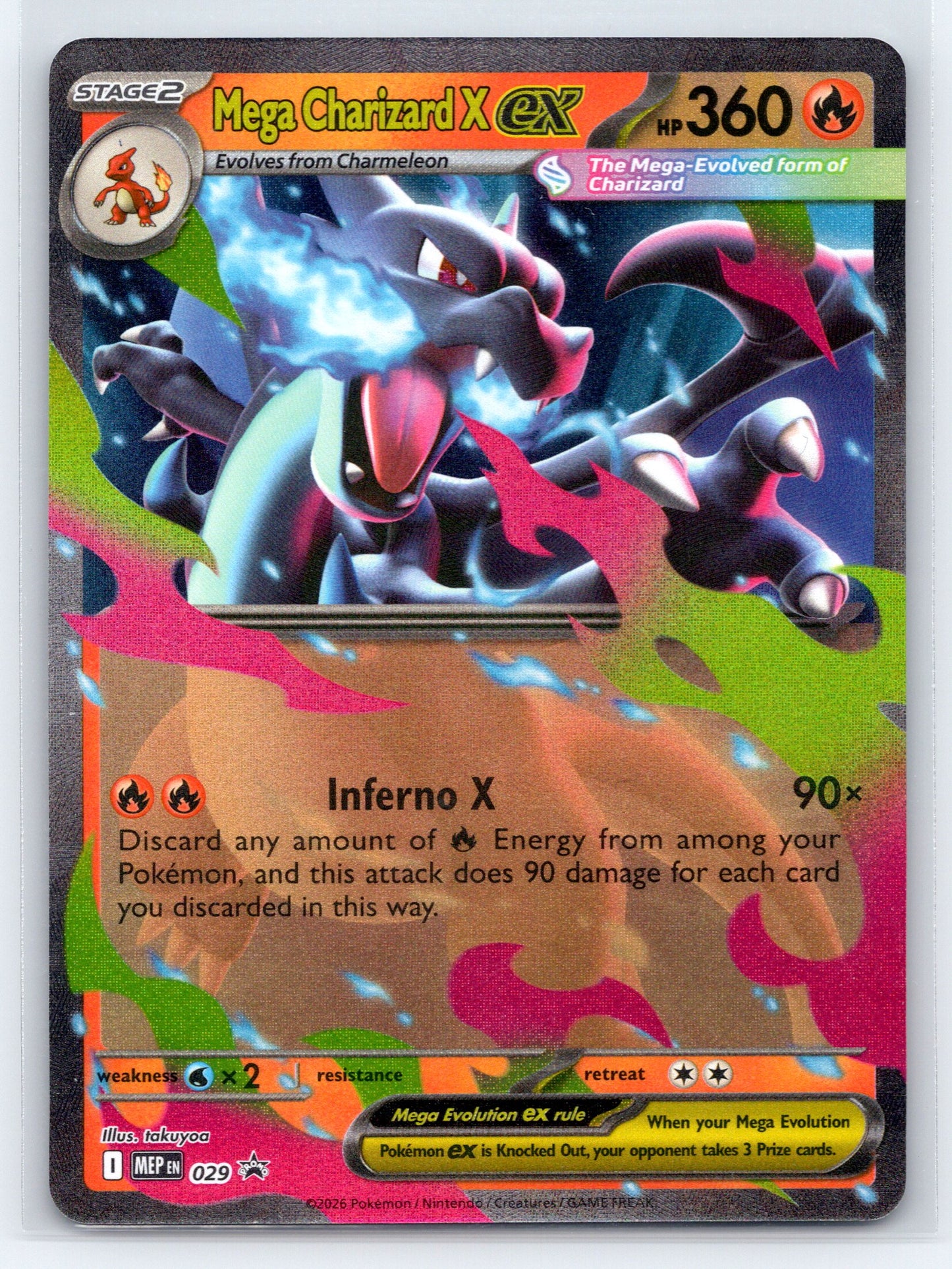 Mega Charizard X ex - #029 - ME: Mega Evolution Promo