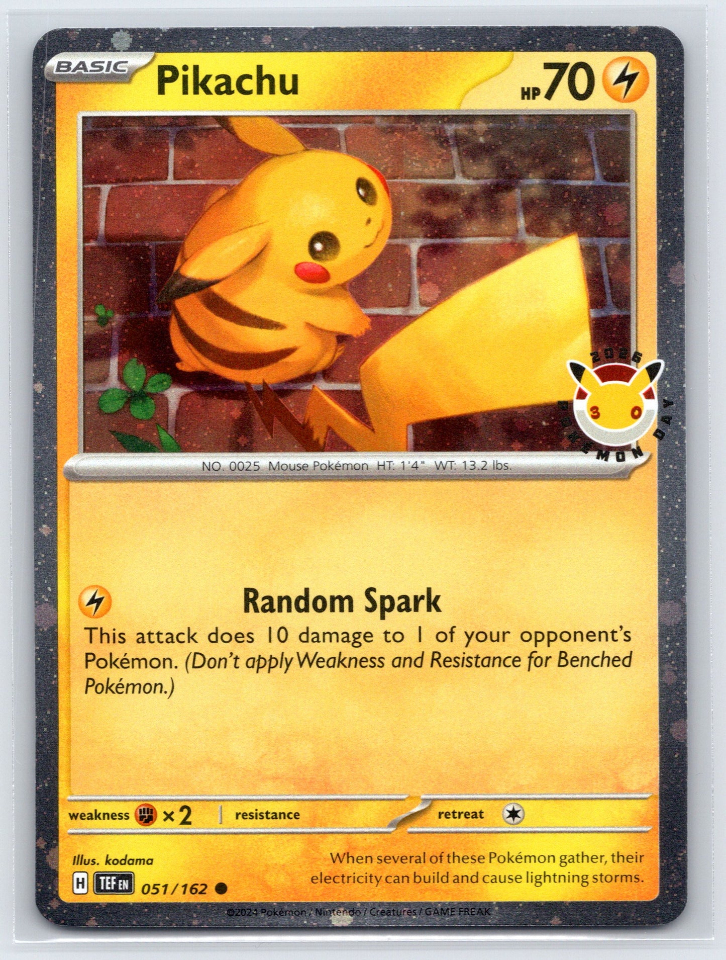 Pikachu (Pokemon Day 2026) - #051/162 - Miscellaneous Cards & Products