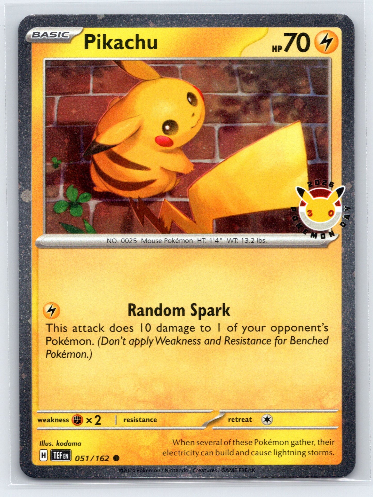 Pikachu - #051/162 - Miscellaneous Cards & Products