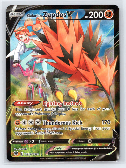 Galarian Zapdos V - #TG19/TG30 - SWSH10: Astral Radiance Trainer Gallery