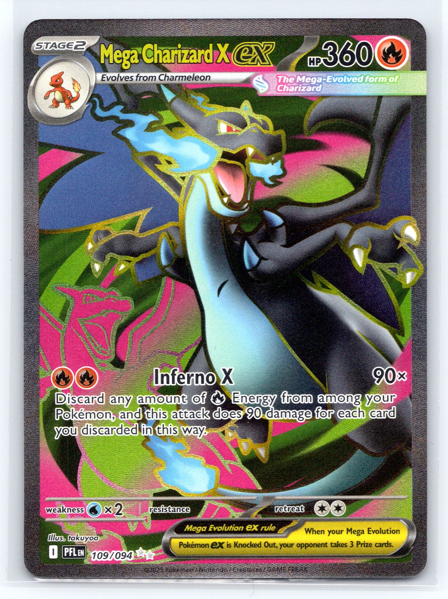 Mega Charizard X ex - #109/094 - ME02: Phantasmal Flames
