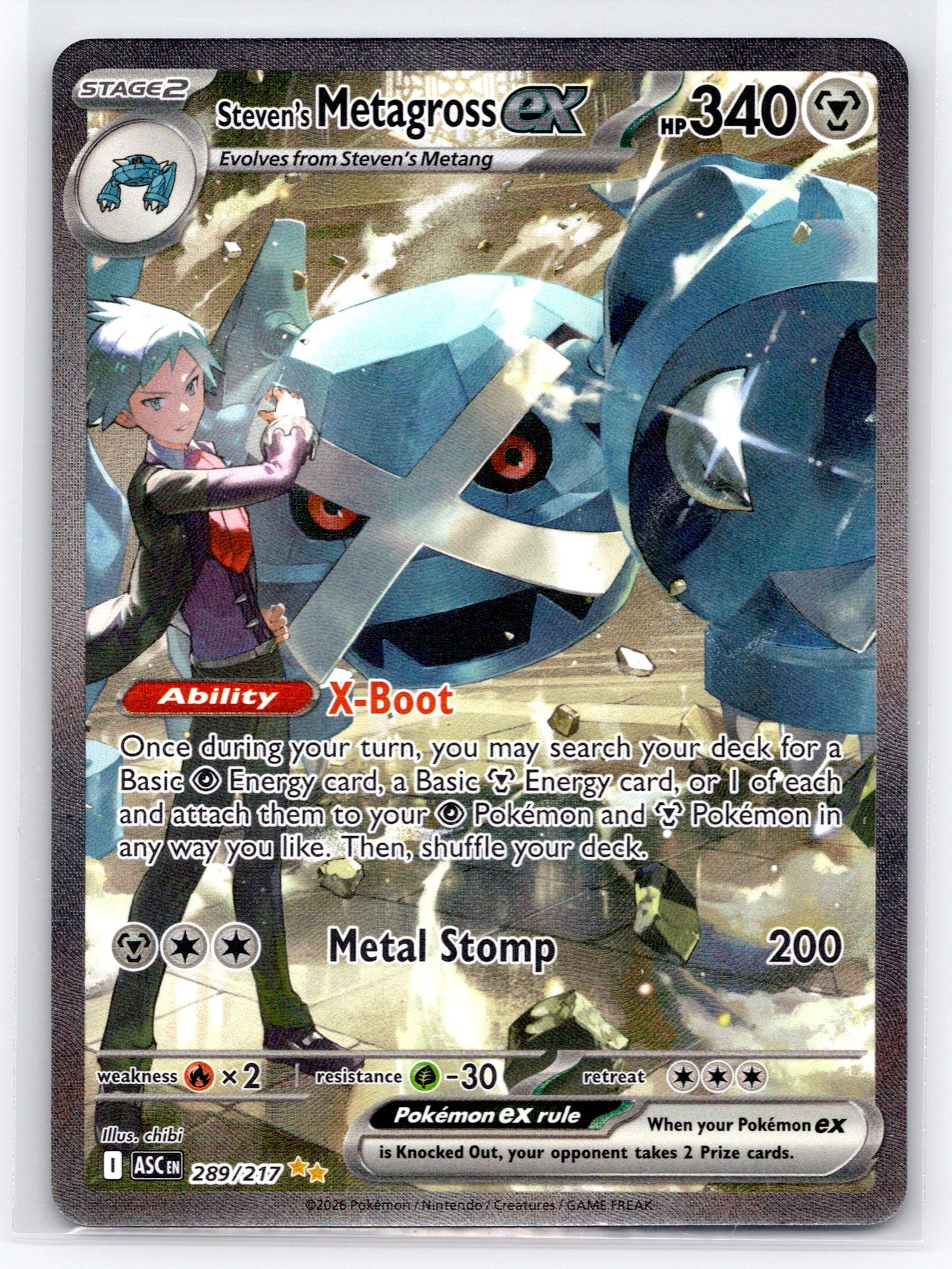 Steven's Metagross ex - #289/217 - ME: Ascended Heroes