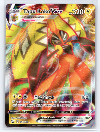 Tapu Koko VMAX - #051/163 - SWSH05: Battle Styles