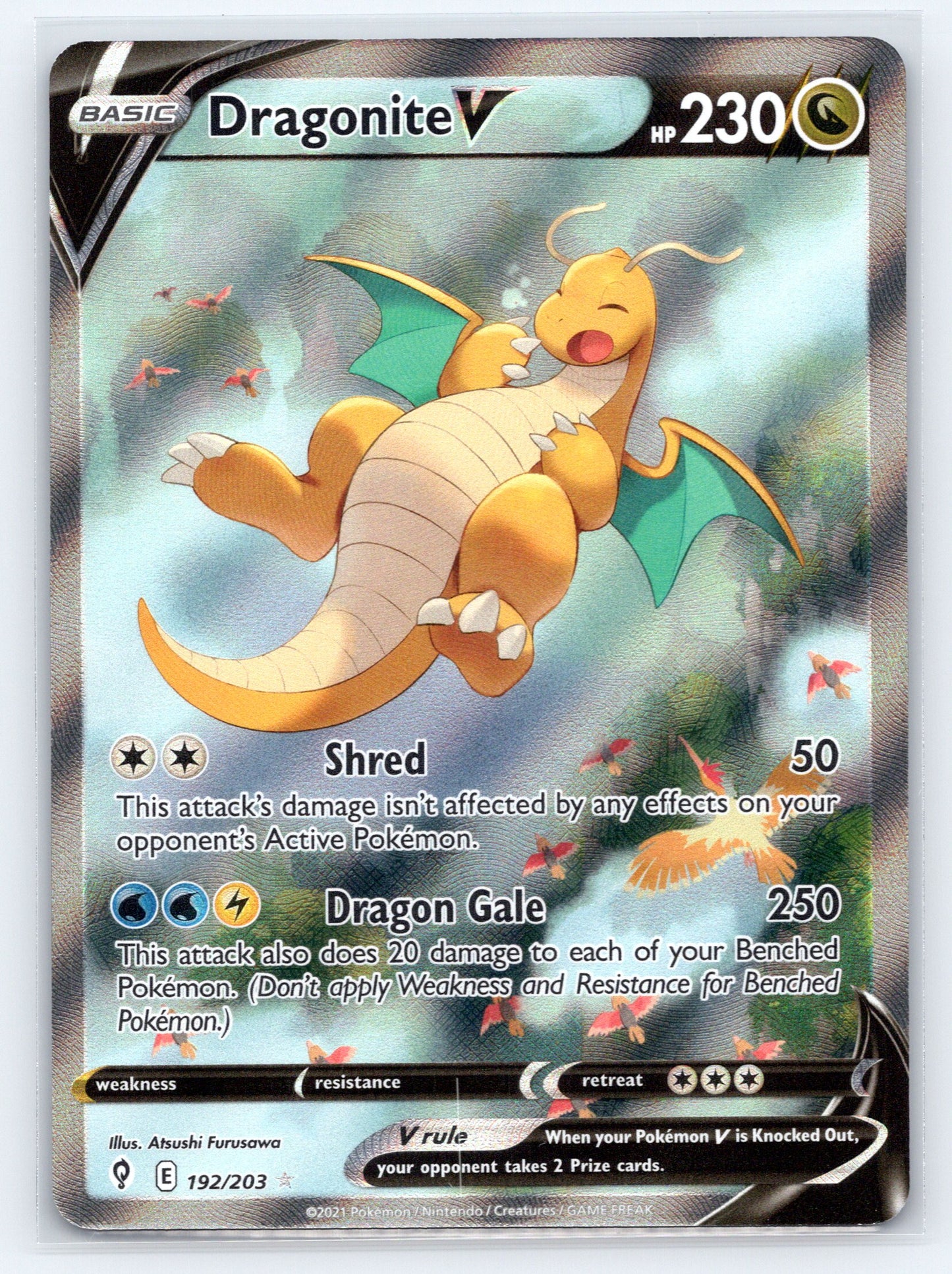 Dragonite V (Alternate Full Art) - #192/203 - SWSH07: Evolving Skies