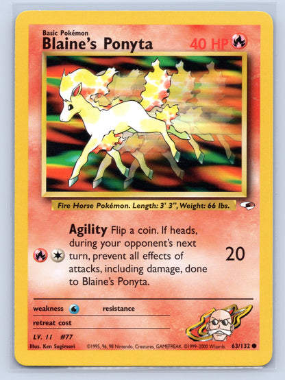 Blaine's Ponyta - #063/132 - Gym Heroes