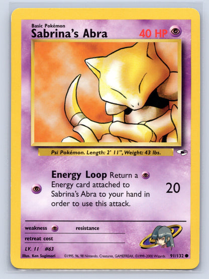 Sabrina's Abra - #091/132 - Gym Heroes