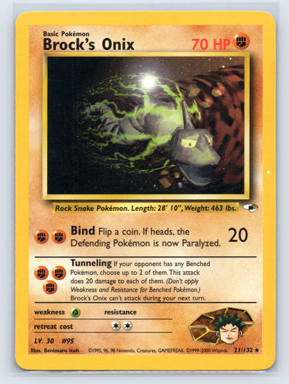 Brock's Onix (21) - #021/132 - Gym Heroes