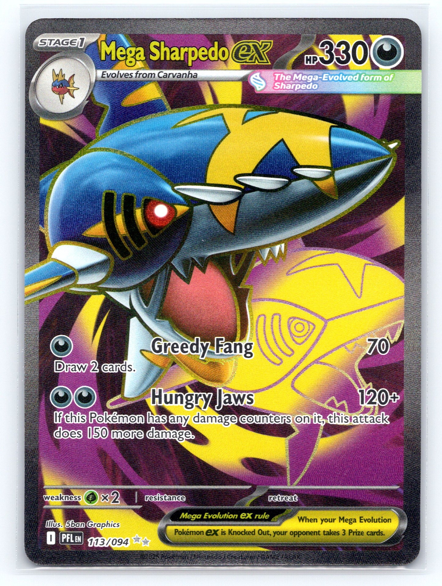 Mega Sharpedo ex - #113/094 - ME02: Phantasmal Flames