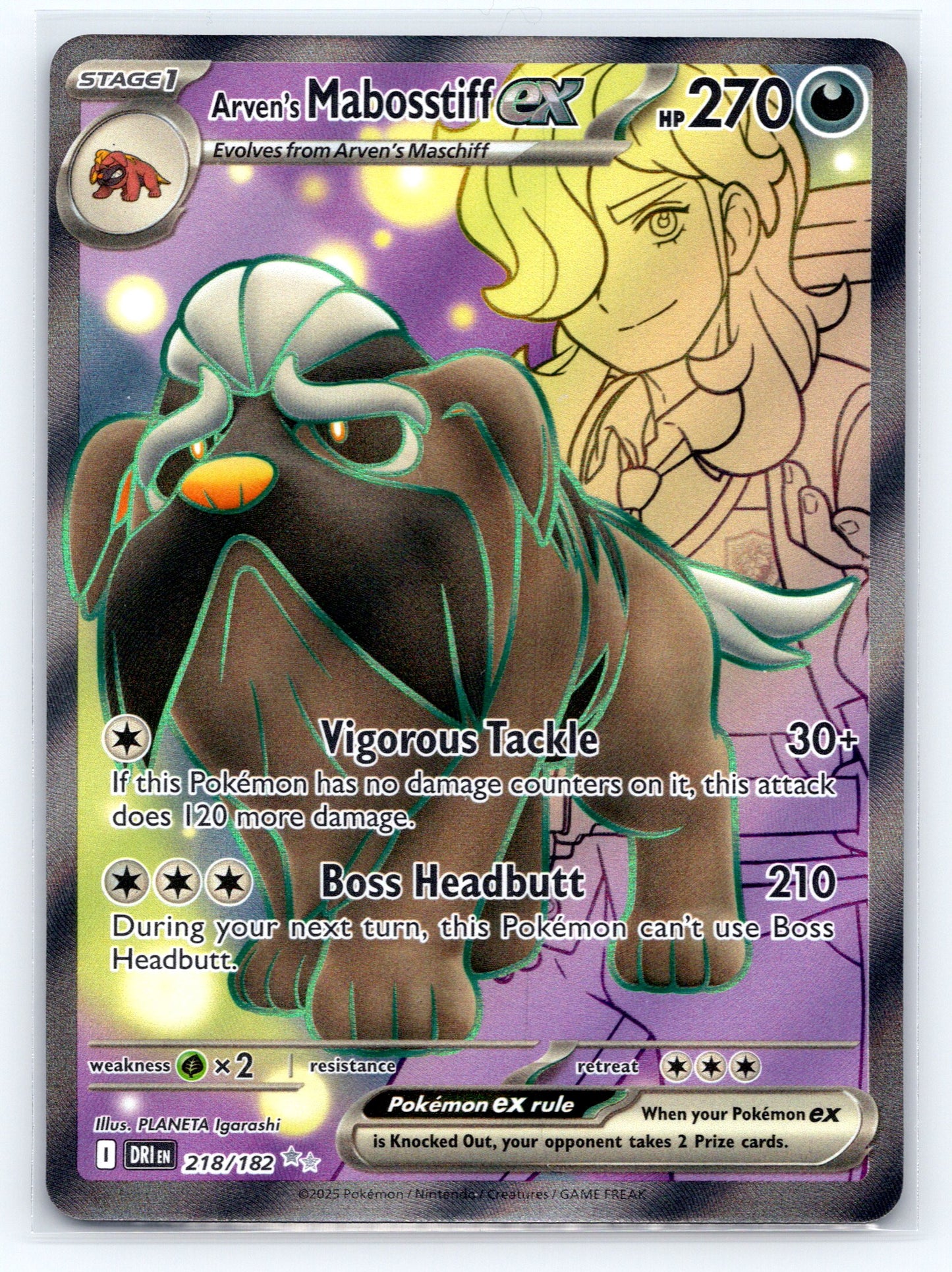 Arven's Mabosstiff ex - #218/182 - SV10: Destined Rivals