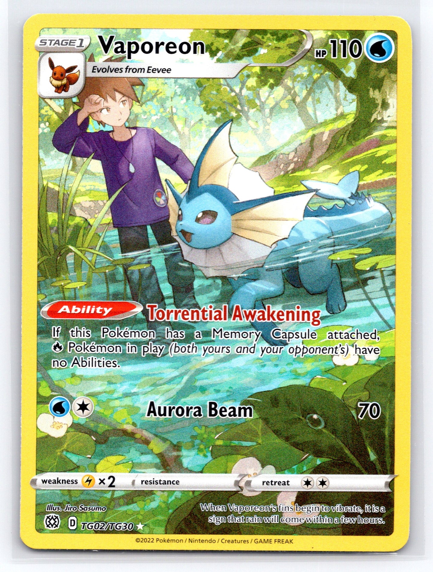 Vaporeon - #TG02/TG30 - SWSH09: Brilliant Stars Trainer Gallery