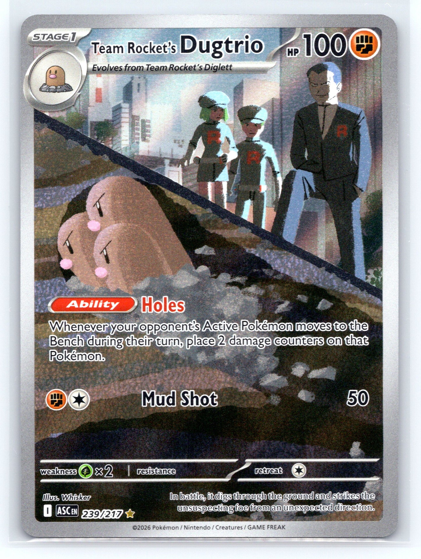 Team Rocket's Dugtrio - #239/217 - ME: Ascended Heroes
